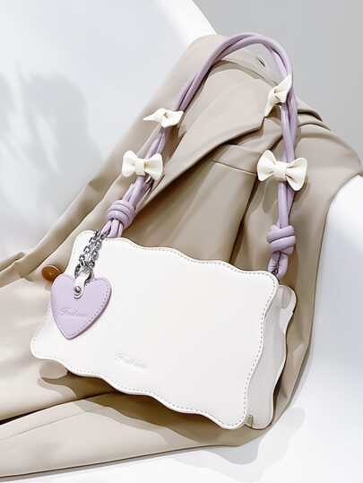 Niche Korean armpit bag women's  2025 new bow girl small square bag fashion foreign shoulder bag