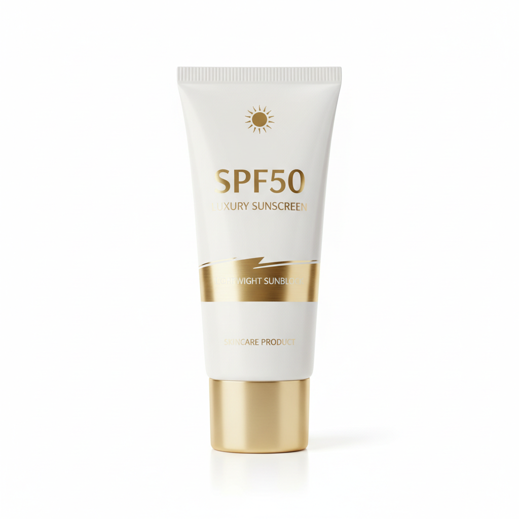 Luxury SPF 50 Sunscreen tube