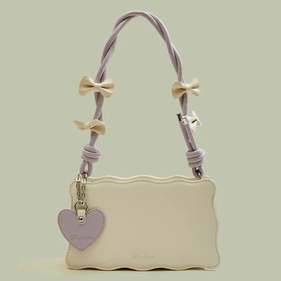 Niche Korean armpit bag women's  2025 new bow girl small square bag fashion foreign shoulder bag